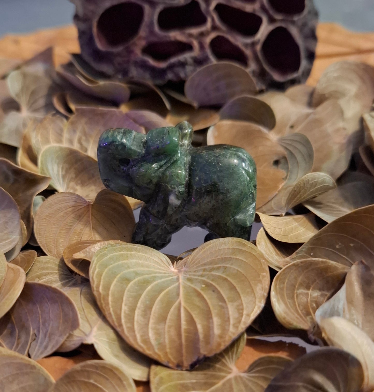 Eléphant 40mm Agate Indienne
