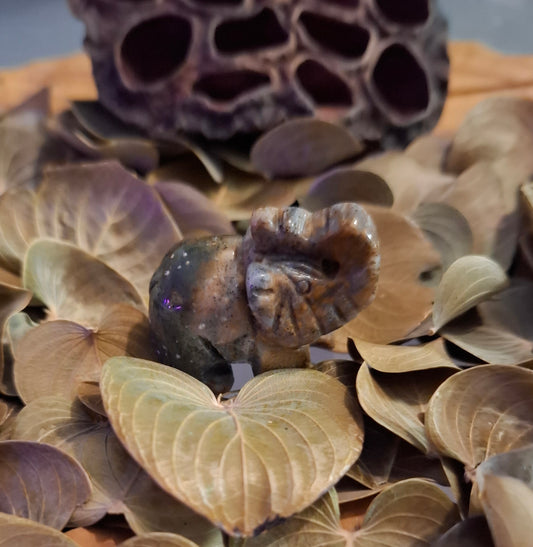 Eléphant 40mm Agate Indienne