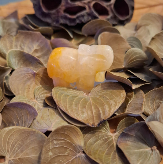 Eléphant 40mm Aventurine Jaune