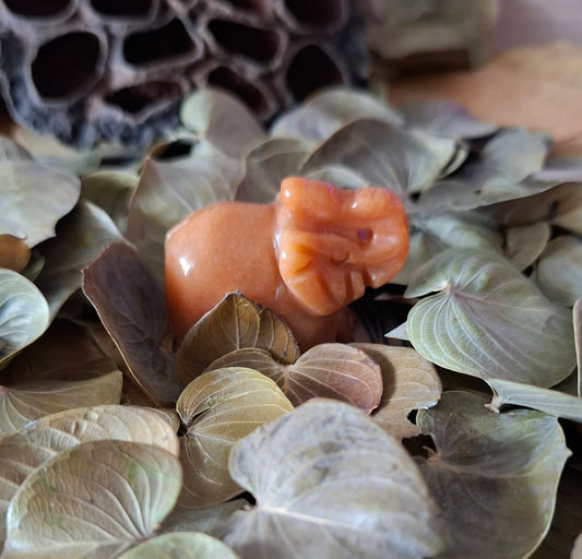 Eléphant 40mm Aventurine Orange