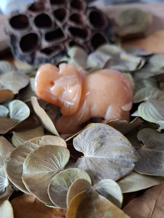 Eléphant 50mm Aventurine Orange