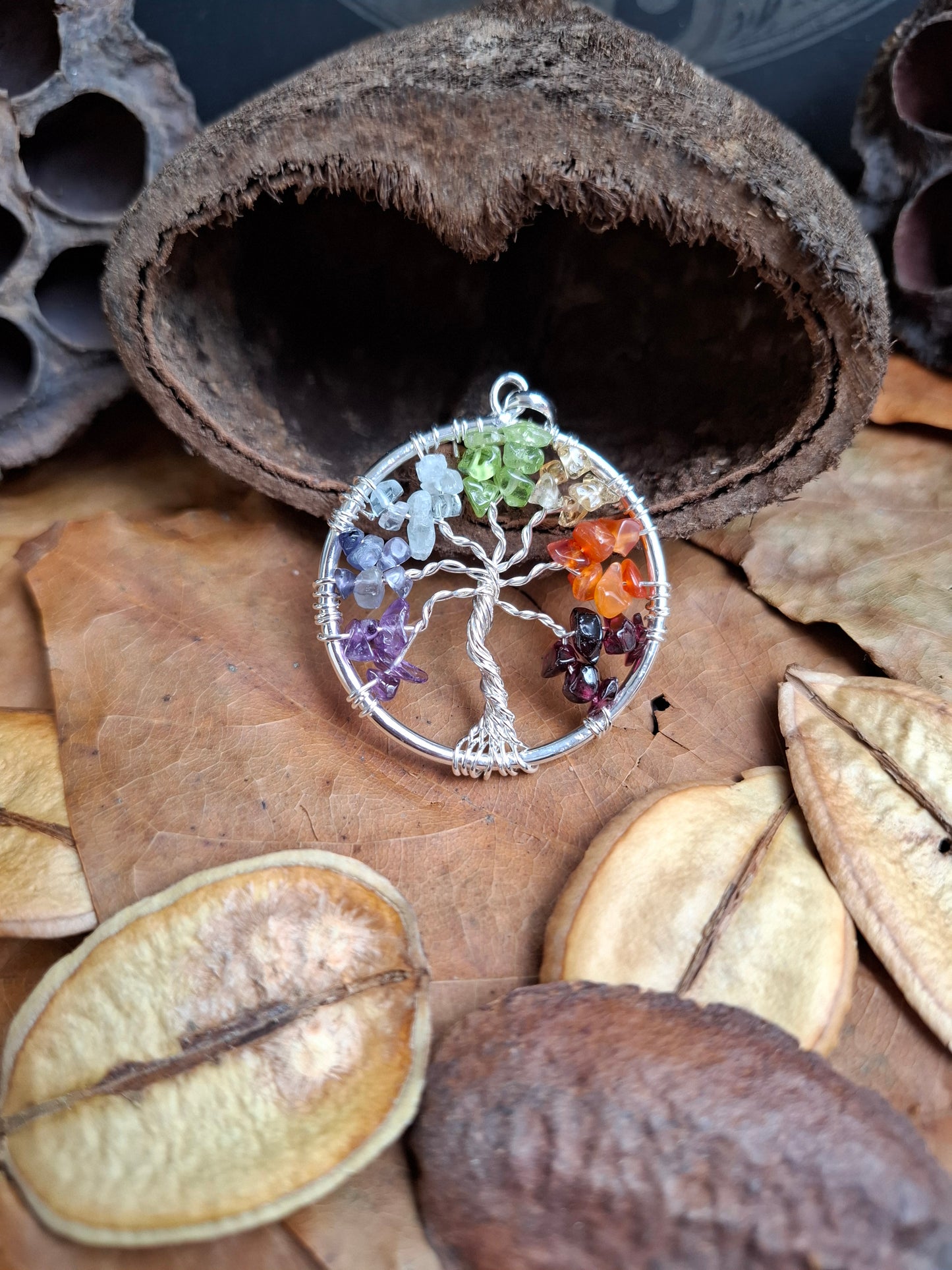 đłđ Pendentif Arbre de Vie 7 Chakras â Ăquilibre, enracinement et Ă©lĂ©vation 40mm