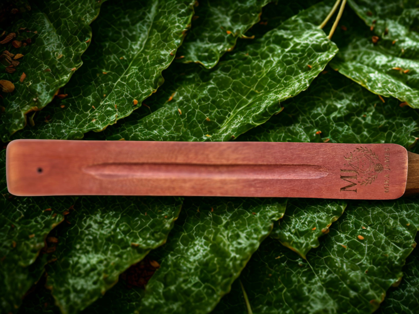 Porte-encens en bois de manguier