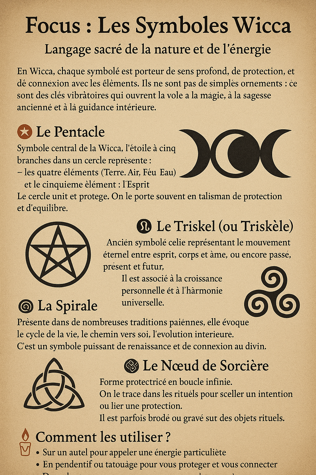 Les symboles Wicca