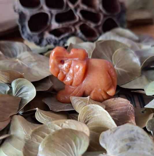 Eléphant 40mm Aventurine Orange