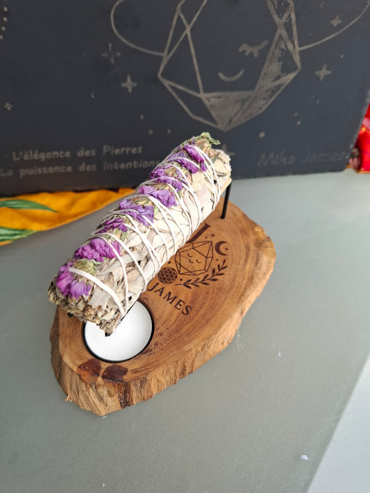 Bâton de sauge blanche avec lavande de mer