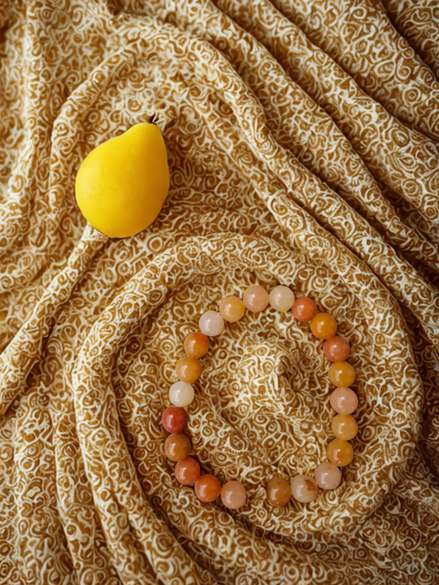 Bracelet Aventurine Orange Perles 8mm